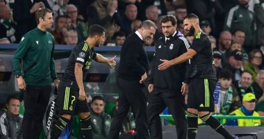 إصابة بنزيما فى شوط سلبي بين سيلتك ضد ريال مدريد بـ دوري أبطال أوروبا