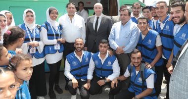 محافظ بنى سويف يستقبل قافلة كرفان المناخ والبيئة دعما لاستضافة مصر cop27