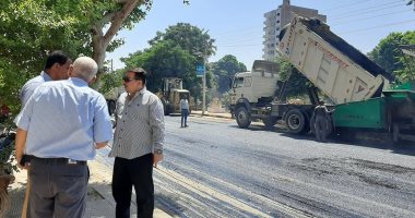 رصف منطقة حوض التلاتين وكورنيش ترعة نجع حمادى بحى غرب سوهاج.. صور