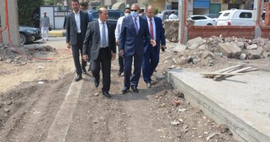 محافظ القليوبية ورئيس المركزى للتعمير يتفقدان تطوير شارع فريد ندا ببنها