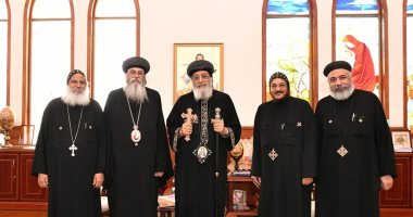 البابا تواضروس يستقبل الأنبا أنطونيوس مطران القدس