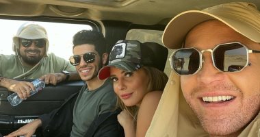مينا مسعود وإيمان العاصى ومحمود حجازى فى كواليس فيلم "فى عز الظهر".. صور