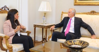 وزيرة التعاون الدولى تلتقى تونى بلير رئيس مؤسسة التغير العالمى