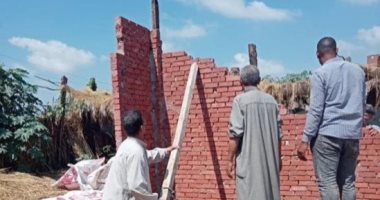 حملات إزالة فورية لتعديات بناء مخالف على الأراضى الزراعية وأملاك الدولة بالشرقية