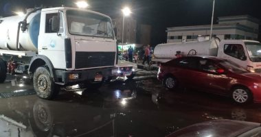 إصلاح خط صرف صحى حى الشيخ زايد بالإسماعلية والانتهاء من رفع المياه بالشارع التجارى