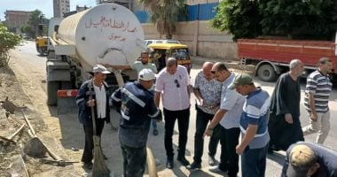 تسليك خطوط خفض المنسوب وتطهير صفايات الأمطار بقرى ومراكز كفر الشيخ.. صور