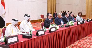 الرئيس السيسى يؤكد حرص مصر على التعاون الاقتصادى مع الشركات القطرية.. صور 