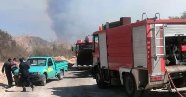 محافظ سوهاج يتابع حريق مزرعة صرف صحى بالكولة بأخميم