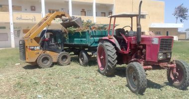 رفع 40 طن من تراكمات القمامة ومخلفات الأشجار بمدينة السباعية بأسوان