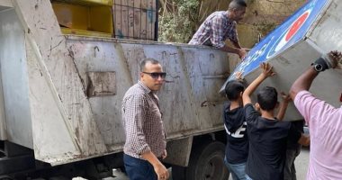 رفع 850 حالة إشغال وإزالة مخالفات المحال التجارية ببولاق الدكرور