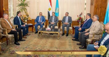 رئيس جامعة طنطا يستقبل محافظ الغربية ورئيس مجلس أمناء مؤسسة صناع الخير