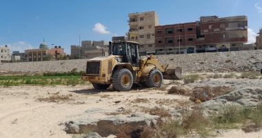 تجهيز مجرى الوادى وسط العريش لاستقبال السيول