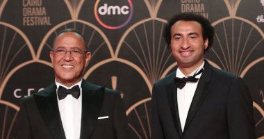أشرف عبد الباقى وخالد سليم على السجادة الحمراء لمهرجان القاهرة للدراما