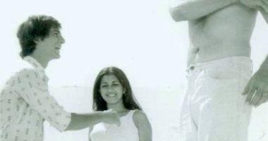 صورة نادرة.. هشام سليم ويوسف شاهين وماجدة الرومى فى كواليس عودة الابن الضال