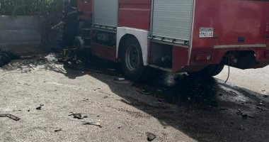 إصابة 2 من رجال الحماية المدنية أثناء ذهابهم لإطفاء حريق بسيارة في طنطا