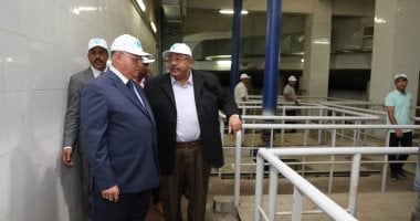 محافظ القاهرة يتفقد محطة رفع الصرف الصحى بعين شمس