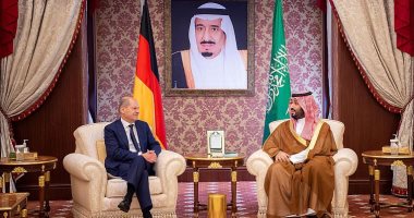 ولى العهد السعودى والمستشار الألمانى يبحثان جهود تحقيق السلم الدولى