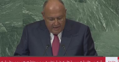 سامح شكرى: 1 من كل 5 أشخاص يواجه الجوع فى أفريقيا ولن نتهاون فى حق مصر من المياه