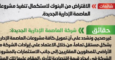 الحكومة تنفى شائعة الاقتراض من البنوك لاستكمال تنفيذ مشروعات العاصمة الإدارية