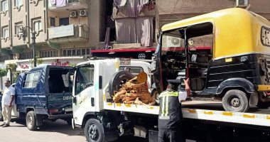 "مرور المنوفية": سحب 29 توك توك خلال حملة مكبرة في شبين الكوم