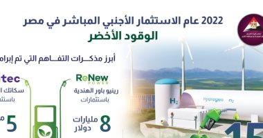 "معلومات الوزراء": 2022 عام الاستثمار الأجنبى المباشر فى مصر