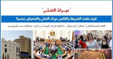 ميراث الخنثى والمتحولين جنسيا بين الشريعة والقانون.. نقلا عن "برلمانى"