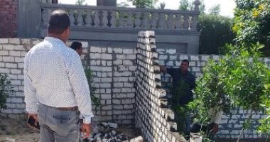 إزالة 63 حالة تعد مبانى على أرض زراعية بالشرقية ضمن الموجة 20