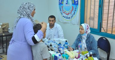 الكشف الطبى على 1177 حالة بقرية البياض بقافلة حياة كريمة لجامعة كفر الشيخ