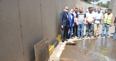 محافظ القليوبية يشهد تجربة محاكاة تصريف الأمطار استعدادًا لموسم الشتاء.. صور