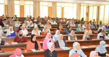 انتظام أول أيام الدراسة بكليات جامعة طنطا وسط أجواء احتفالية بيوبيل الجامعة الذهبى