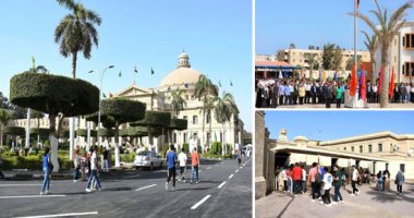  الجامعات تستقبل الطلاب فى أول أيام الدراسة بالنشيد الوطنى وتحية العلم.. رئيس جامعة الإسكندرية يكرم أكبر طالب بكلية الحقوق.. ويؤكد: نموذج يستحق التكريم.. و"إعلام القاهرة" تنظم حفل استقبال الطلاب الجدد.. صور