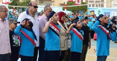 مدارس بورسعيد تحتفل بانتصارات أكتوبر فى طابور الصباح.. صور 