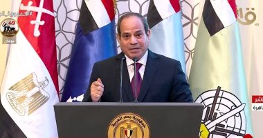 الرئيس السيسي: الإنسان المصرى صانع الحضارة أكبر من المساعى المضللة الكاذبة