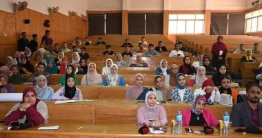 جامعة الفيوم تقيم حفلا لاستقبال الطلاب الجدد فى كلية العلوم