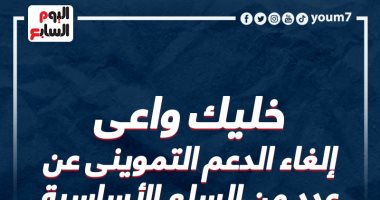 خليك واعى.. إلغاء الدعم التموينى عن السلع الأساسية خلال أكتوبر شائعة (إنفوجراف)