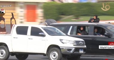 طالبات الشرطة يقدمن عروضا مهارية مشتركة فى حفل التخرج