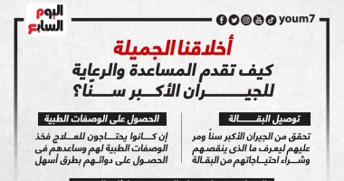 أخلاقنا الجميلة.. كيف تقدم المساعدة والرعاية للجيران الأكبر سنًا؟ "إنفوجراف"