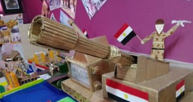 صور.. مجسمات تمثل معركة أكتوبر احتفالا بالذكرى ال 49 بتعليم كفر الشيخ