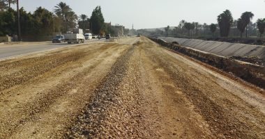 محافظة الجيزة تواصل أعمال رصف وتطوير طريق المنصورية.. صور