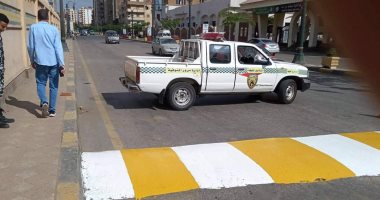مرور المنوفية: تخطيط مطبات مدينه شبين الكوم بهدف الحفاظ على الأرواح