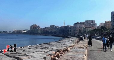 الطقس في الإسكندرية .. غير مستقر وانخفاض فى درجات الحرارة.. صور