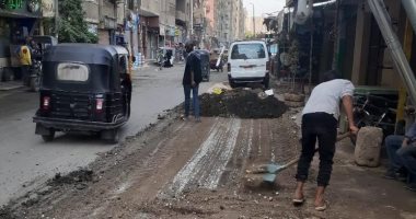 تطوير ورفع كفاءة شوارع حى الوراق فى الجيزة.. صور
