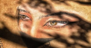 "سارة" تشارك برسومات فنية وبورتريه يعبر عن موهبتها