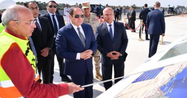 الرئيس السيسى يفتتح مصنع الرمال السوداء فى كفر الشيخ