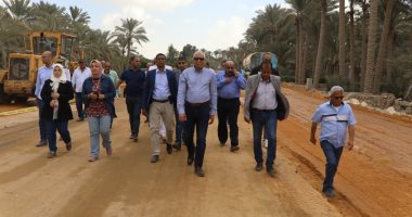 محافظ الجيزة يتفقد أعمال تطوير طريق سقارة السياحى بطول 1.5 كم.. صور