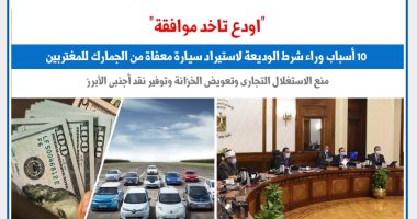 "اودع تاخد موافقة".. شرط الوديعة لسيارة معفاة من الجمارك.. نقلا عن برلمانى