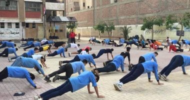 بتمارين الضغط.. تطبيق اليوم الرياضى بالمدارس الثانوى وسط حضور مرتفع للطلاب