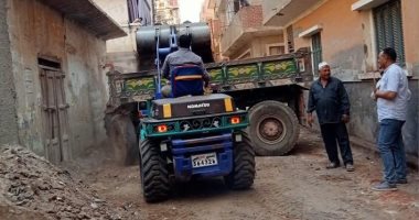 رصف طريق 850 جريس - سمادون بأشمون فى المنوفية.. صور