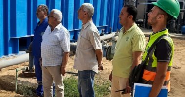 رئيس مياة المنوفية يتفقد الأعمال بمحطة مجيريا بأشمون فى المنوفية