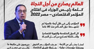 العالم يصارع من أجل النجاة.. كلمة رئيس الوزراء بالمؤتمر الاقتصادى (إنفوجراف)